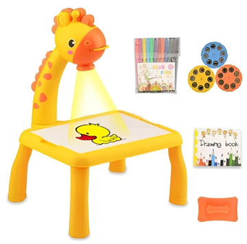 Giraffe Projector Drawing Table for Kids – Tracing Art Toy with Slides & Markers