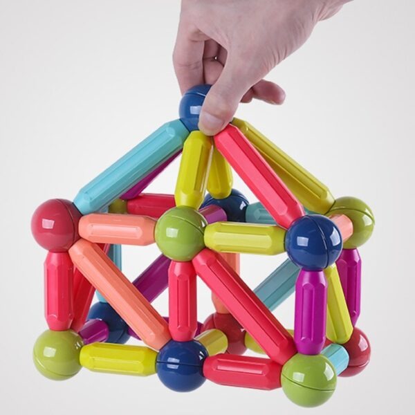 Magnetic Bar Construction Blocks (42 Pieces) | STEM Building Toy for Kids