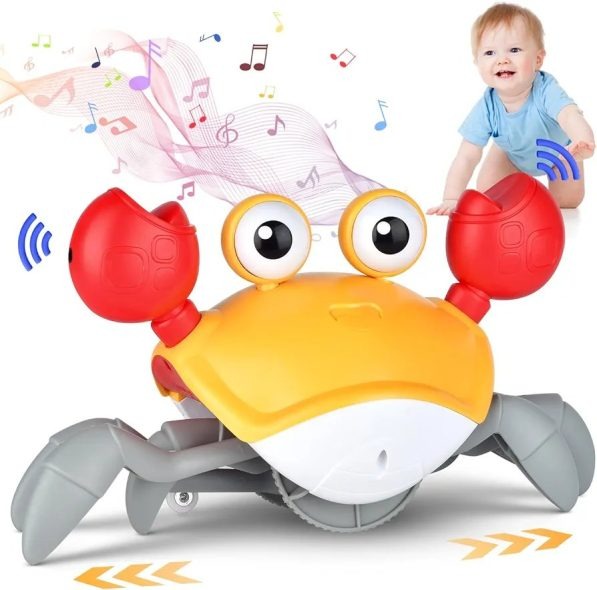 Crawling Crab Toy for Kids | Rechargeable Musical Light-Up Baby Toy
